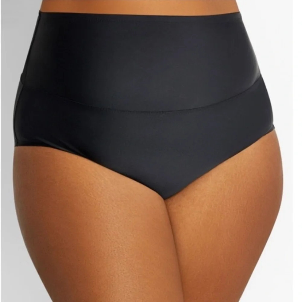 NWT! Black Plus size tummy control bottoms 24W